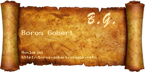 Boros Gobert névjegykártya